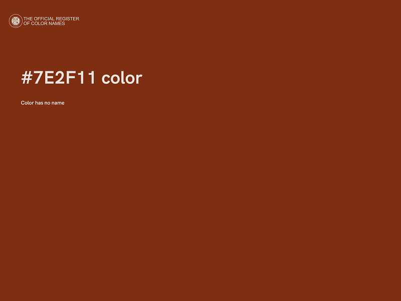 #7E2F11 color image