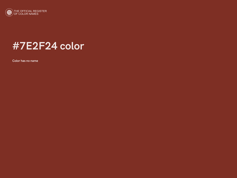 #7E2F24 color image