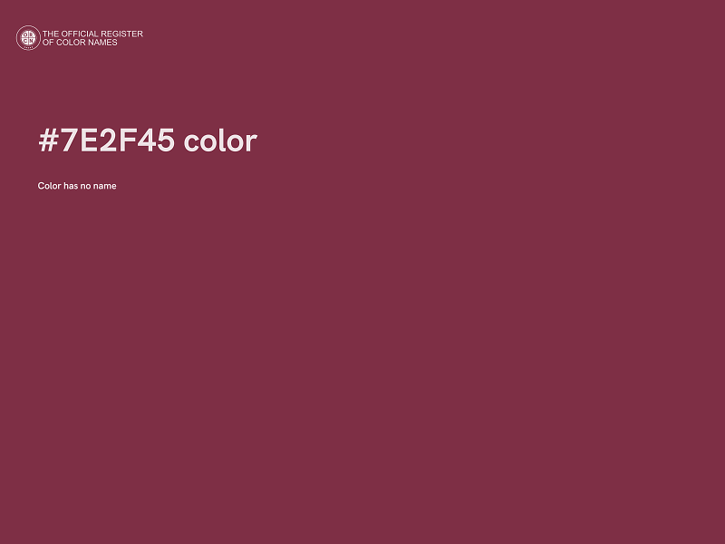 #7E2F45 color image