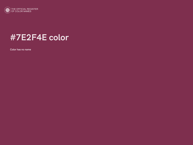 #7E2F4E color image