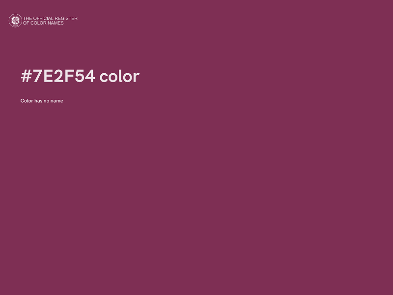 #7E2F54 color image