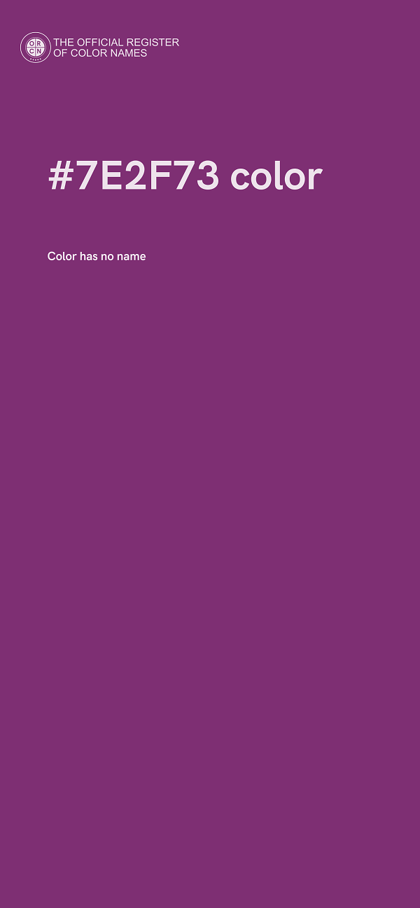 #7E2F73 color image