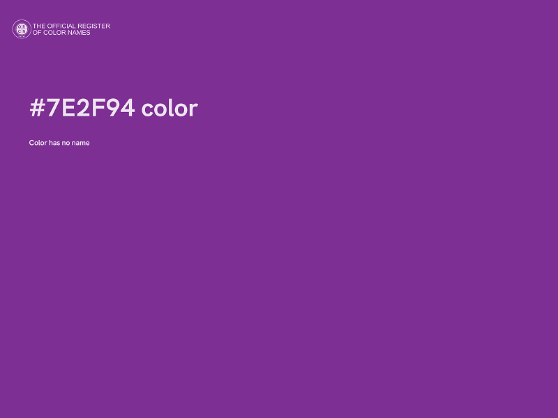 #7E2F94 color image