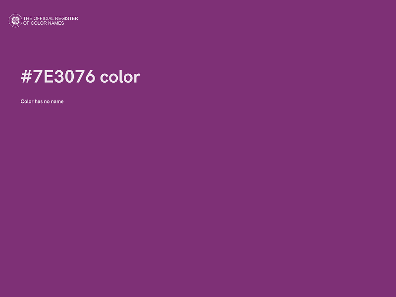 #7E3076 color image