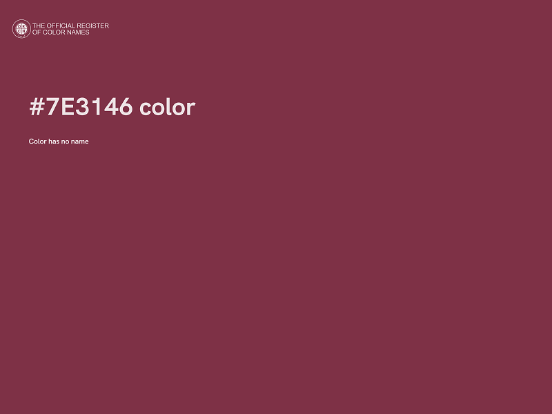 #7E3146 color image
