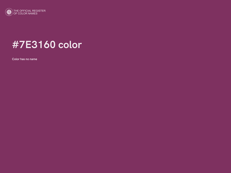 #7E3160 color image