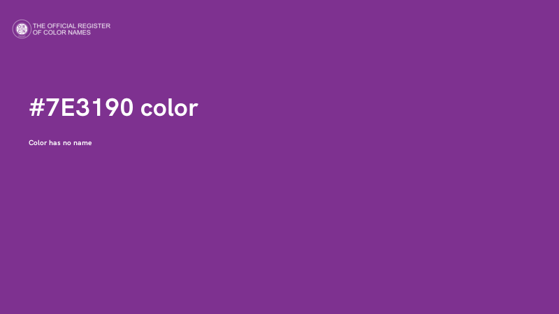 #7E3190 color image