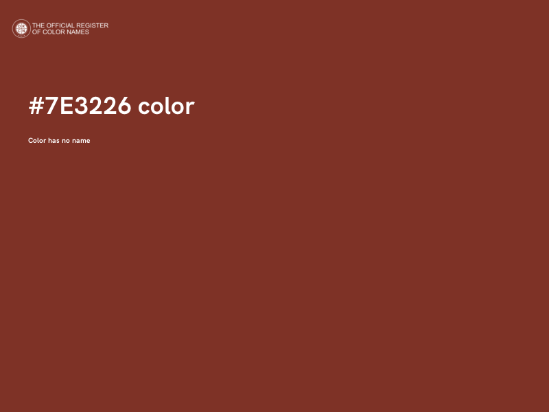 #7E3226 color image