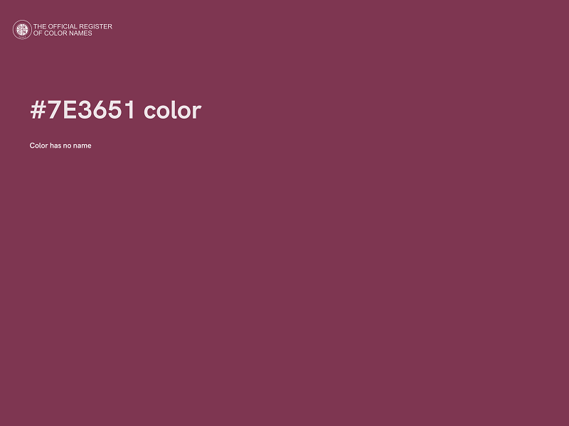 #7E3651 color image