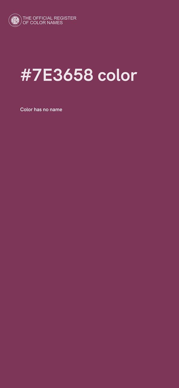 #7E3658 color image