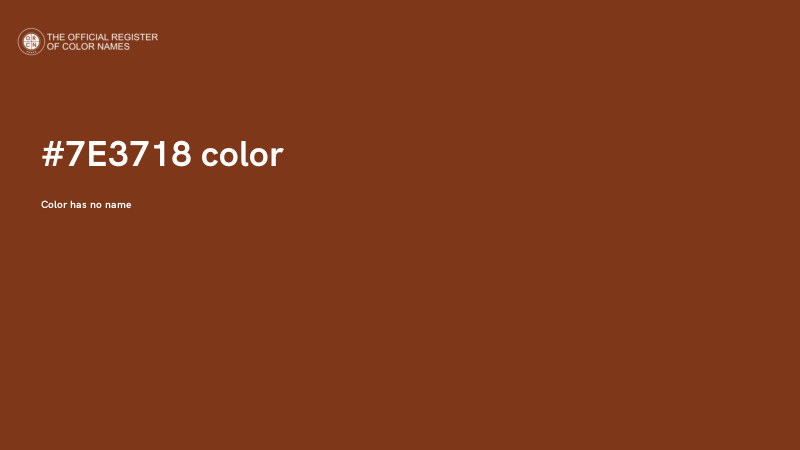 #7E3718 color image