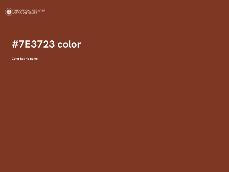 #7E3723 color image