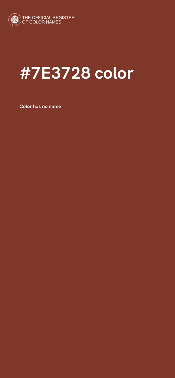 #7E3728 color image