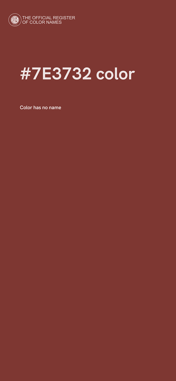 #7E3732 color image