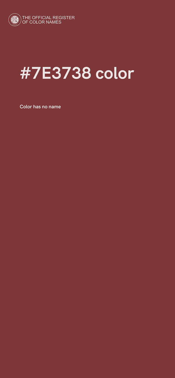 #7E3738 color image