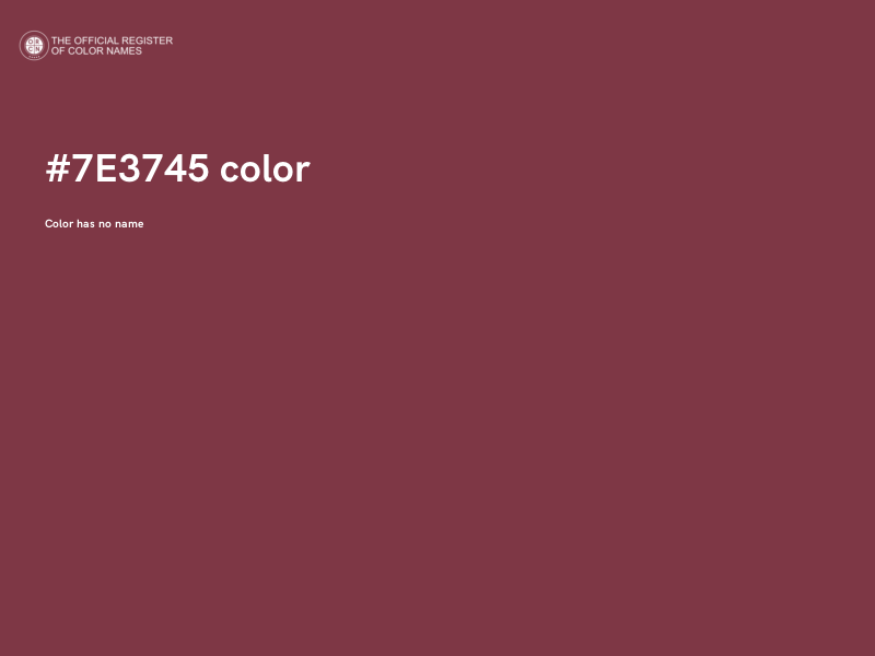 #7E3745 color image