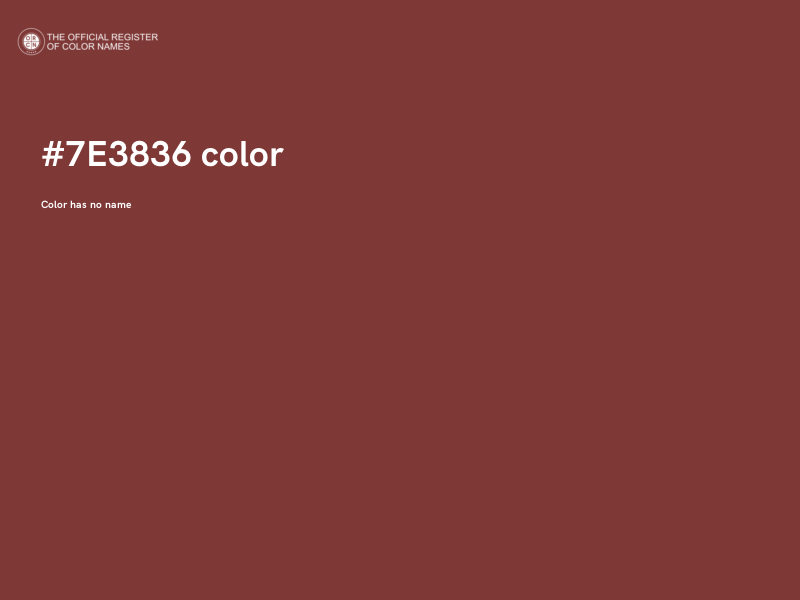#7E3836 color image
