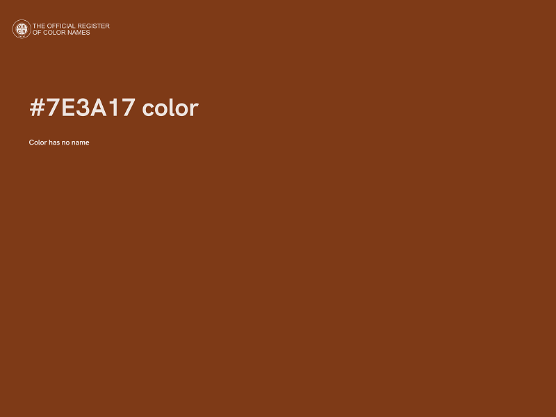 #7E3A17 color image