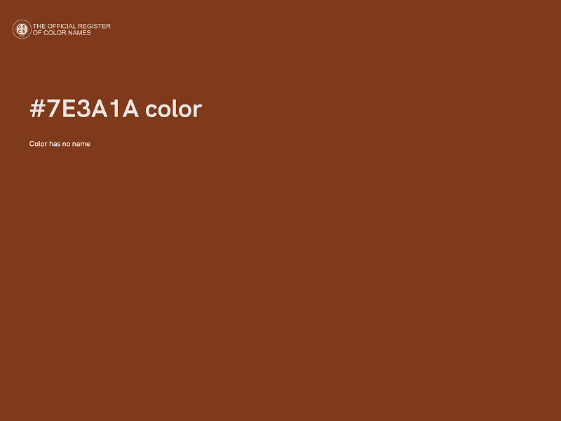 #7E3A1A color image