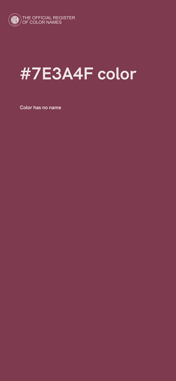 #7E3A4F color image