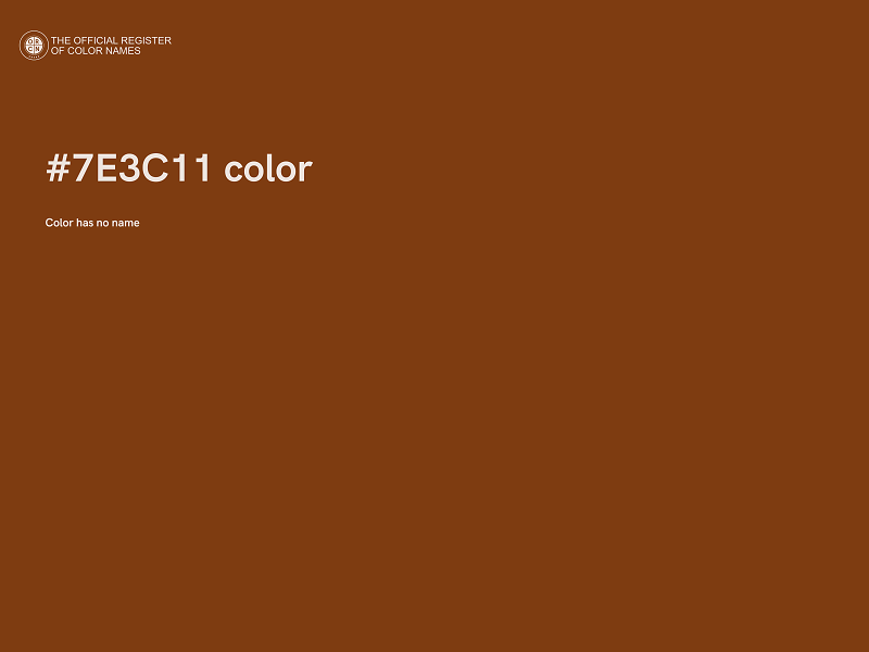 #7E3C11 color image