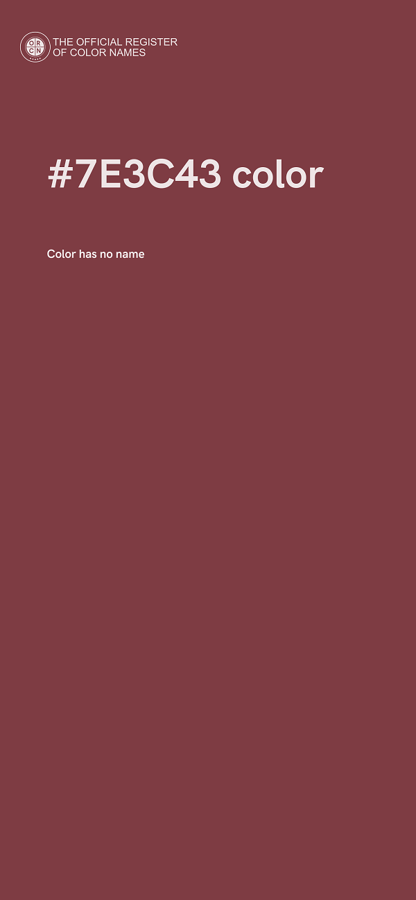 #7E3C43 color image