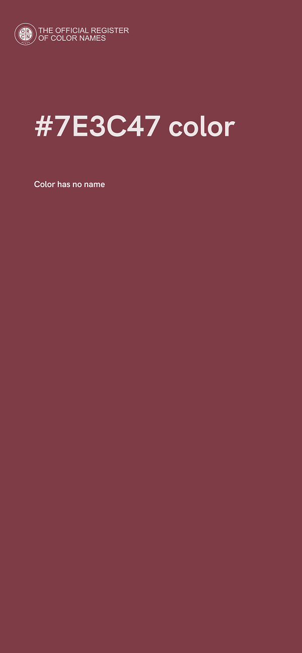 #7E3C47 color image