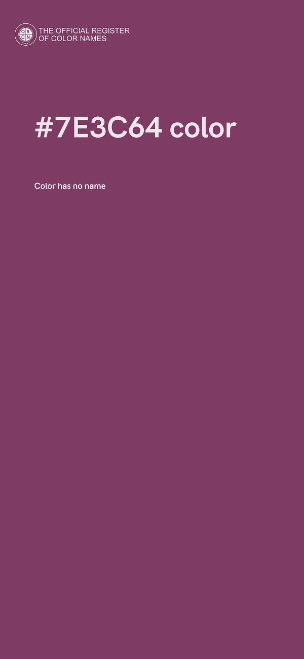 #7E3C64 color image