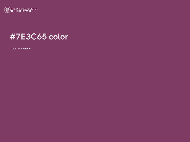 #7E3C65 color image