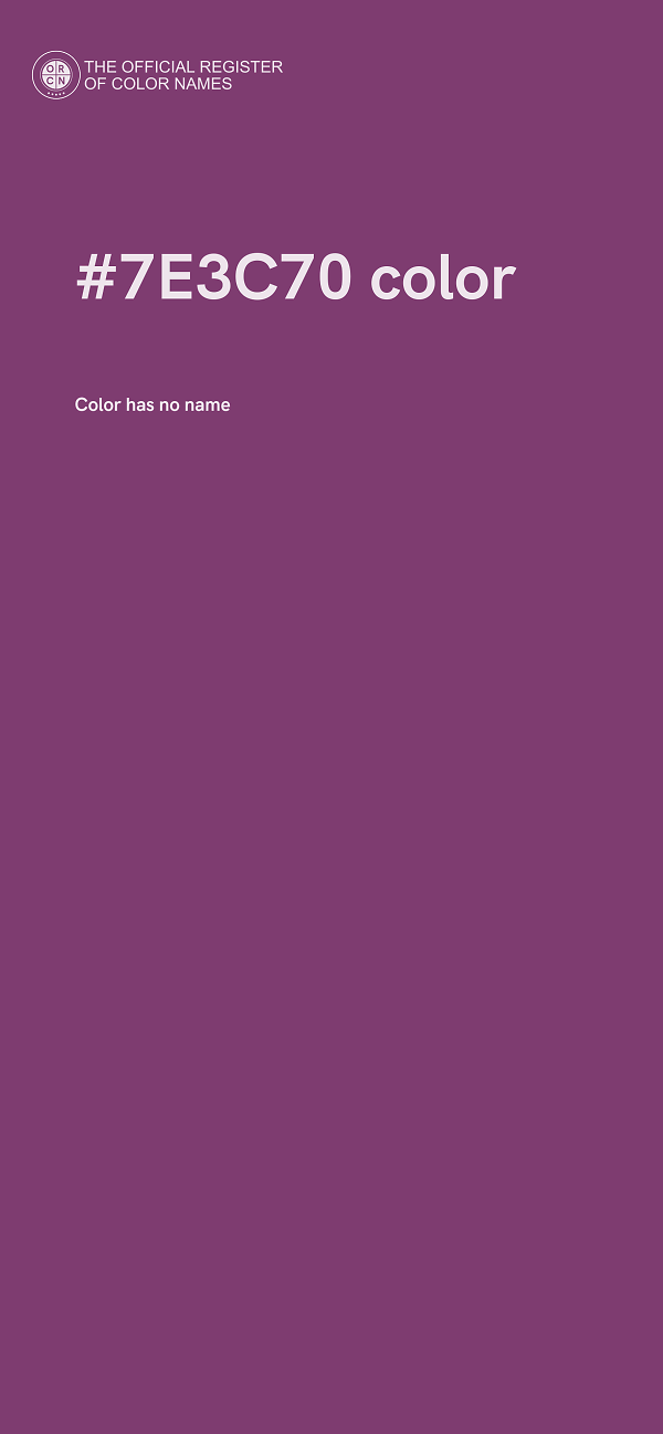 #7E3C70 color image