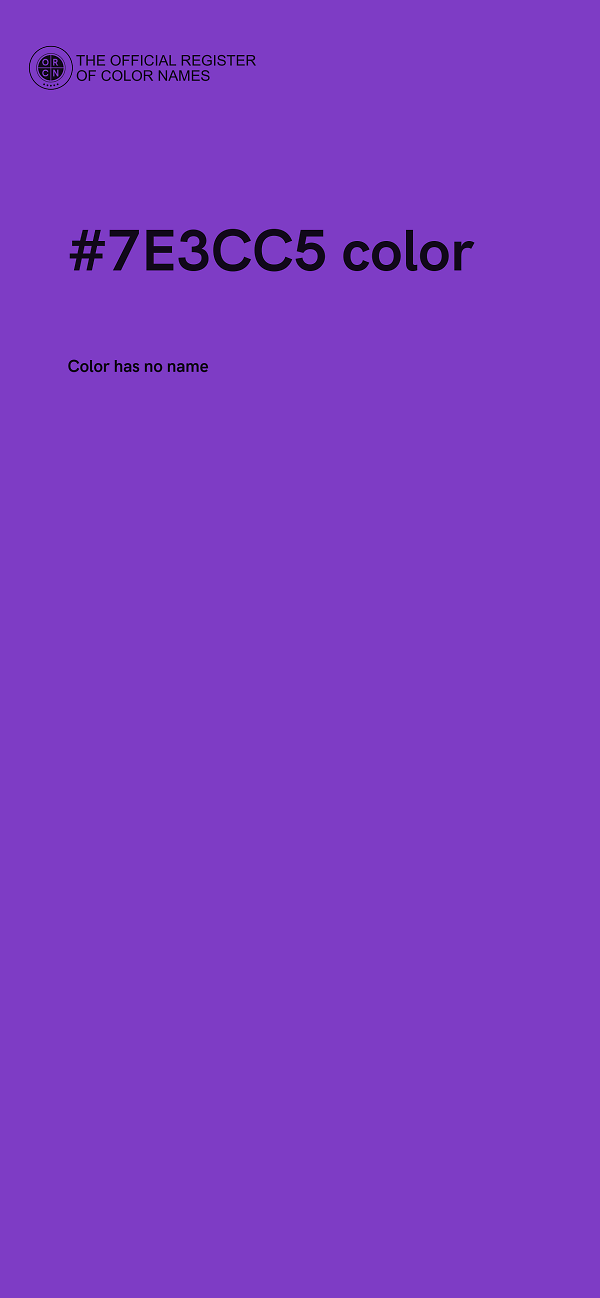 #7E3CC5 color image