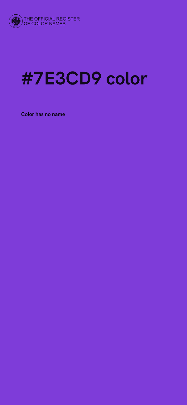 #7E3CD9 color image