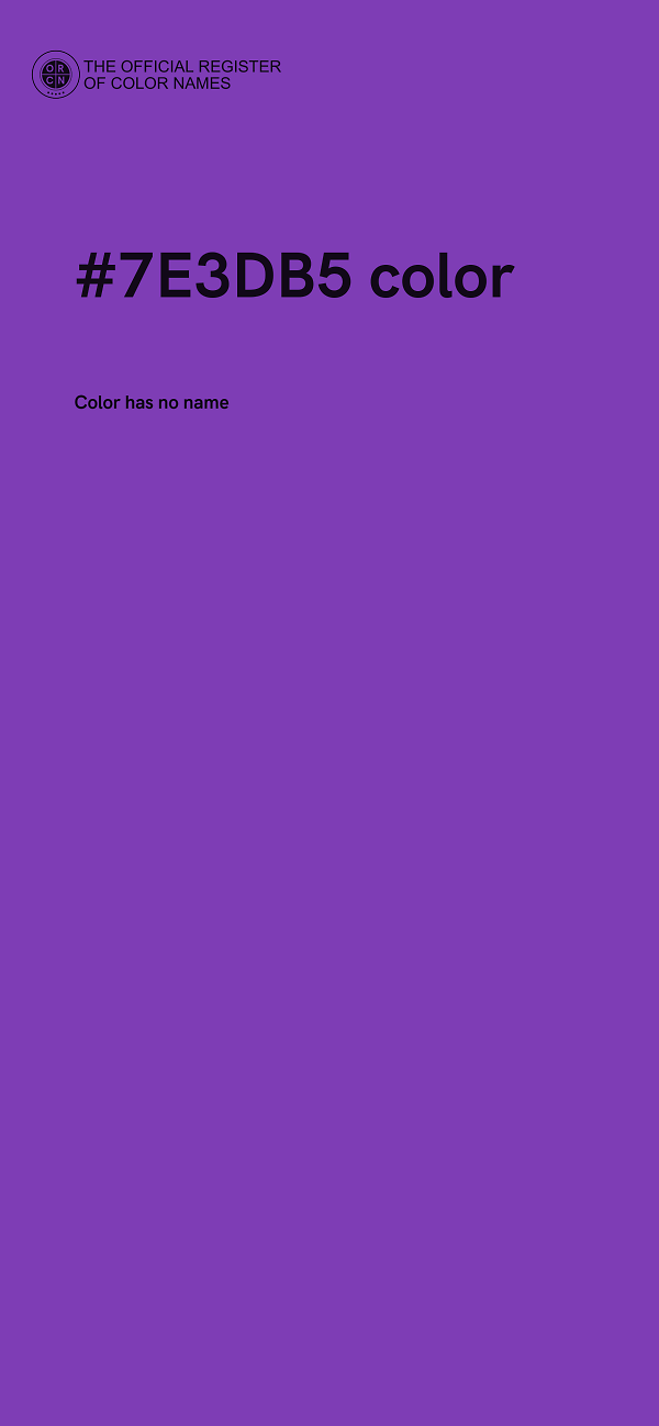 #7E3DB5 color image