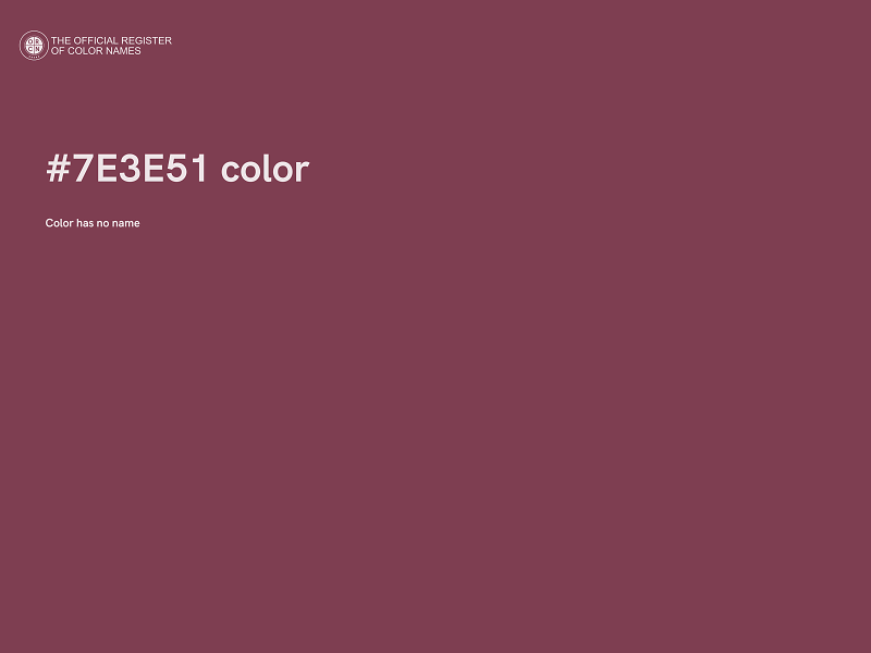 #7E3E51 color image