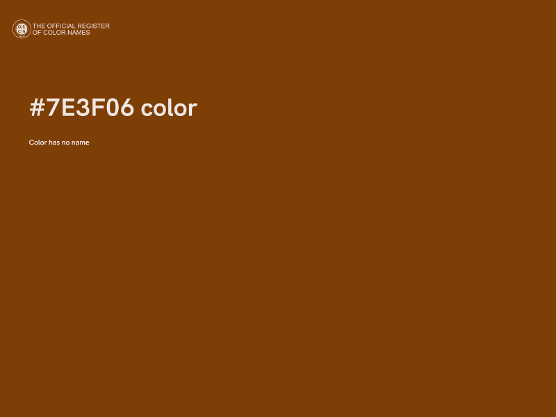 #7E3F06 color image