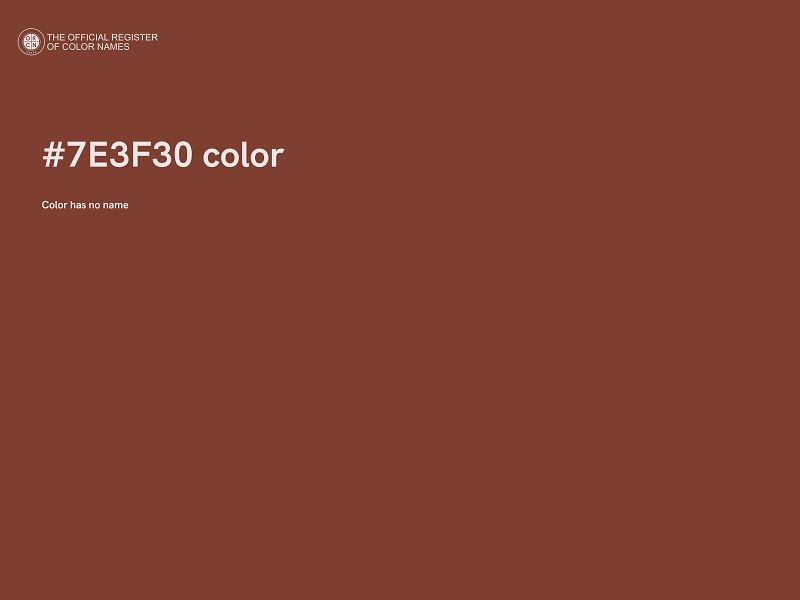 #7E3F30 color image