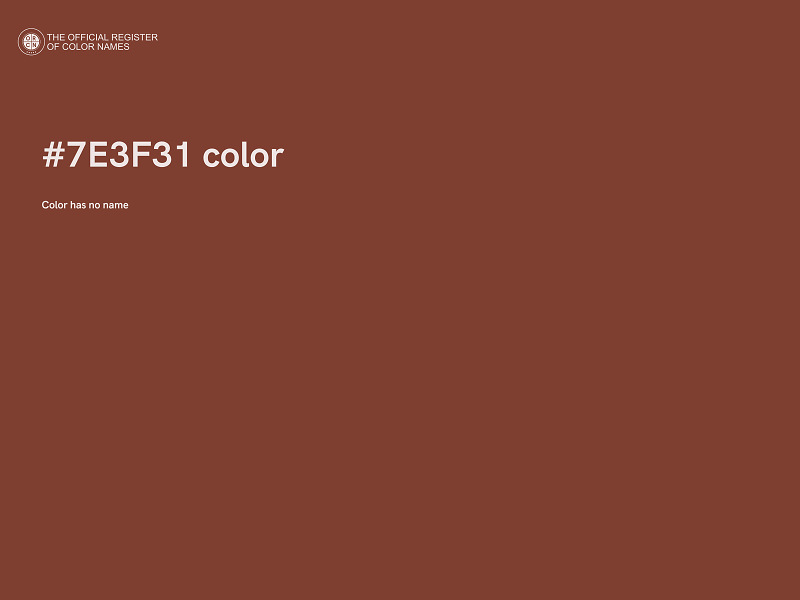 #7E3F31 color image