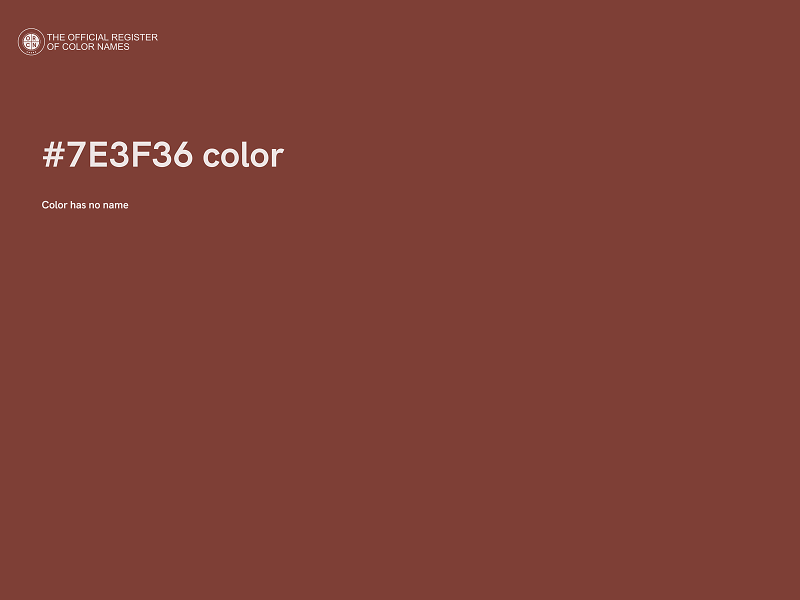 #7E3F36 color image