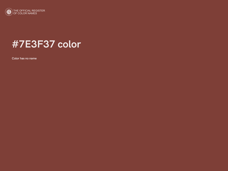 #7E3F37 color image