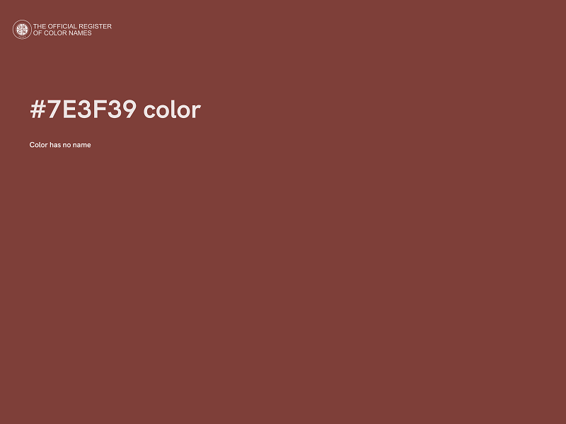 #7E3F39 color image