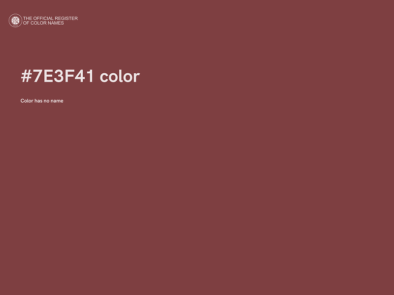 #7E3F41 color image