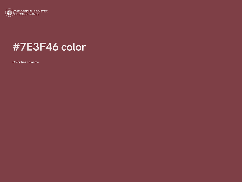 #7E3F46 color image