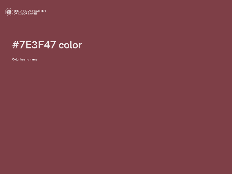 #7E3F47 color image