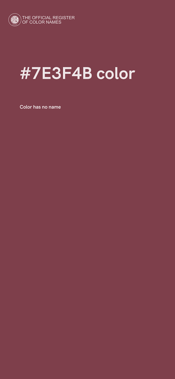 #7E3F4B color image