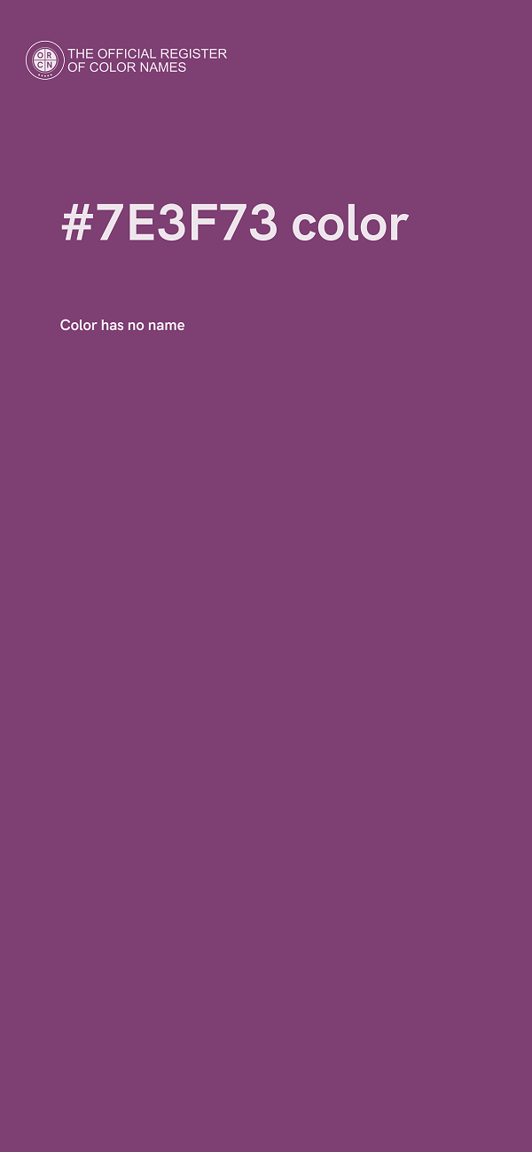 #7E3F73 color image