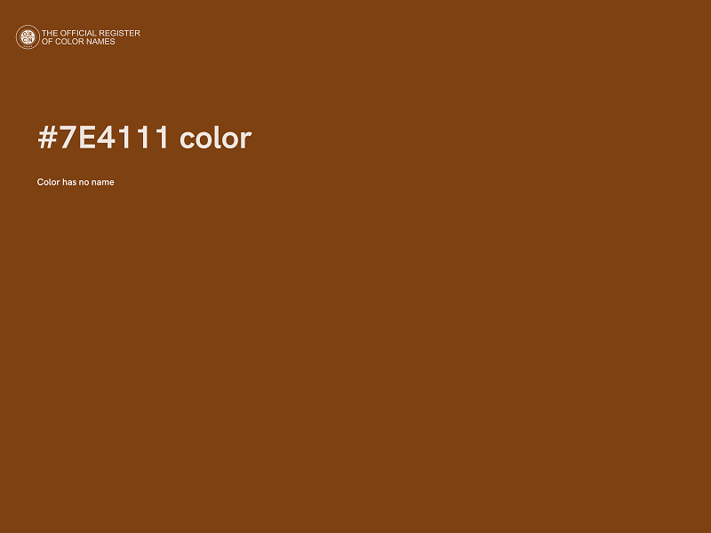 #7E4111 color image