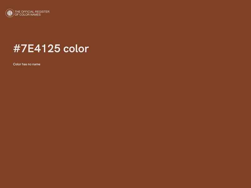 #7E4125 color image