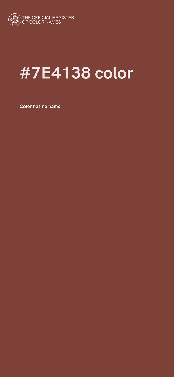 #7E4138 color image