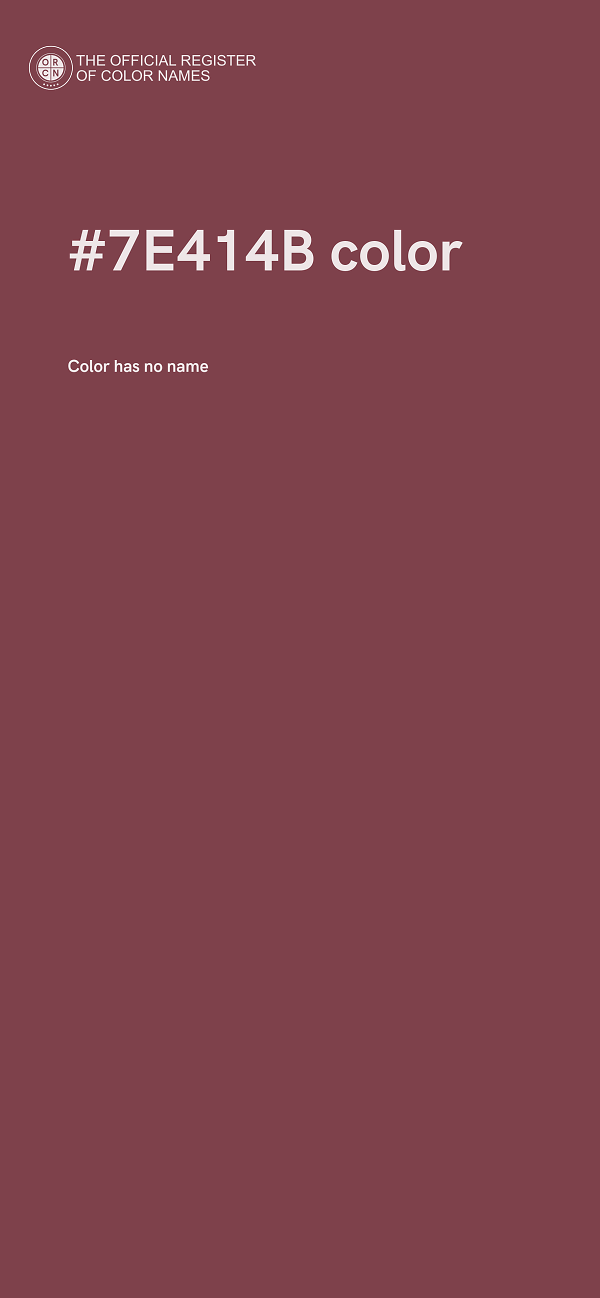 #7E414B color image