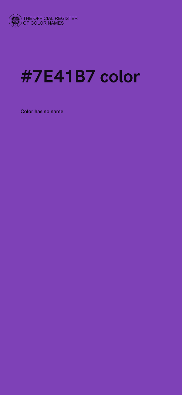 #7E41B7 color image